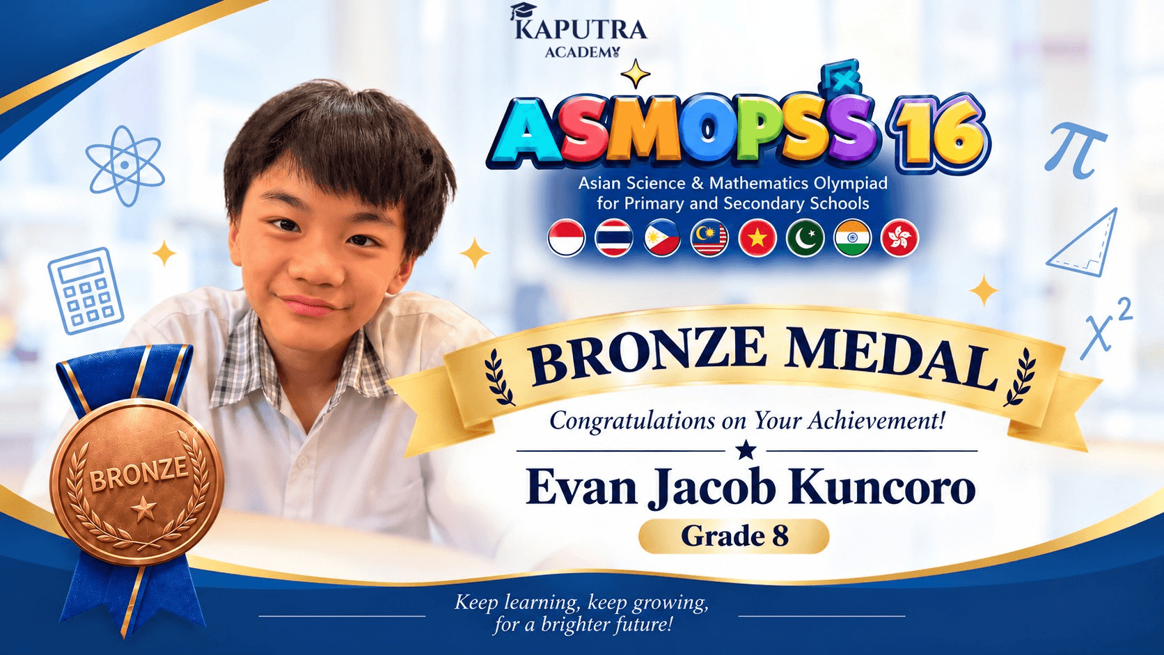 Singapore and Asian Schools Math Olympiad Medalist