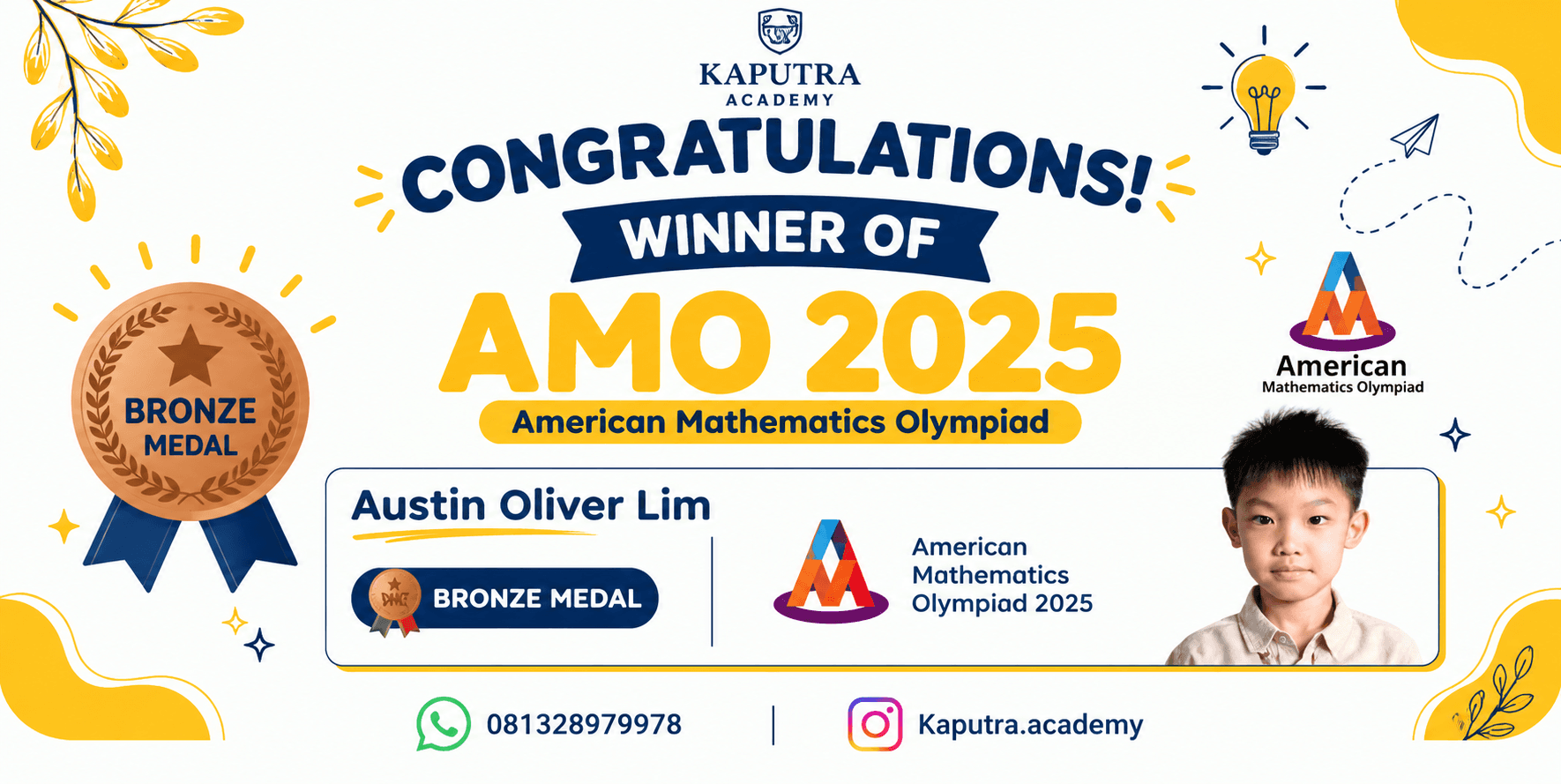 Singapore and Asian Schools Math Olympiad Medalist