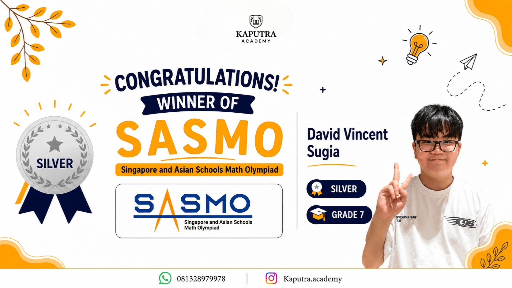 David - SASMO Silver Medalist