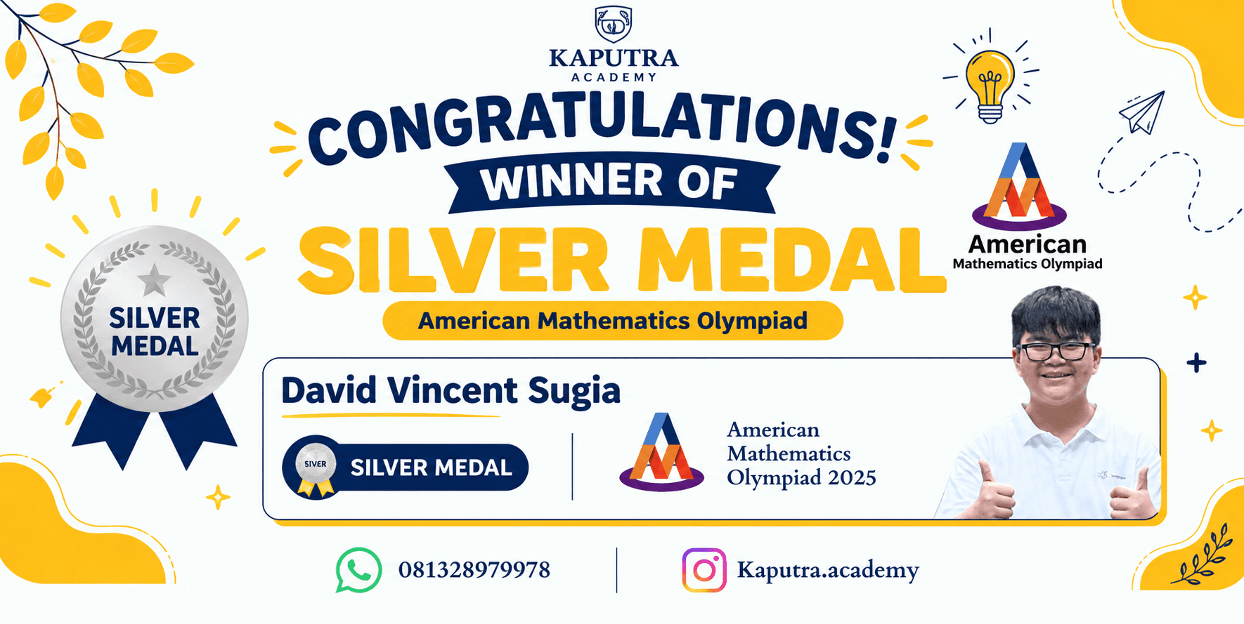 Singapore and Asian Schools Math Olympiad Medalist