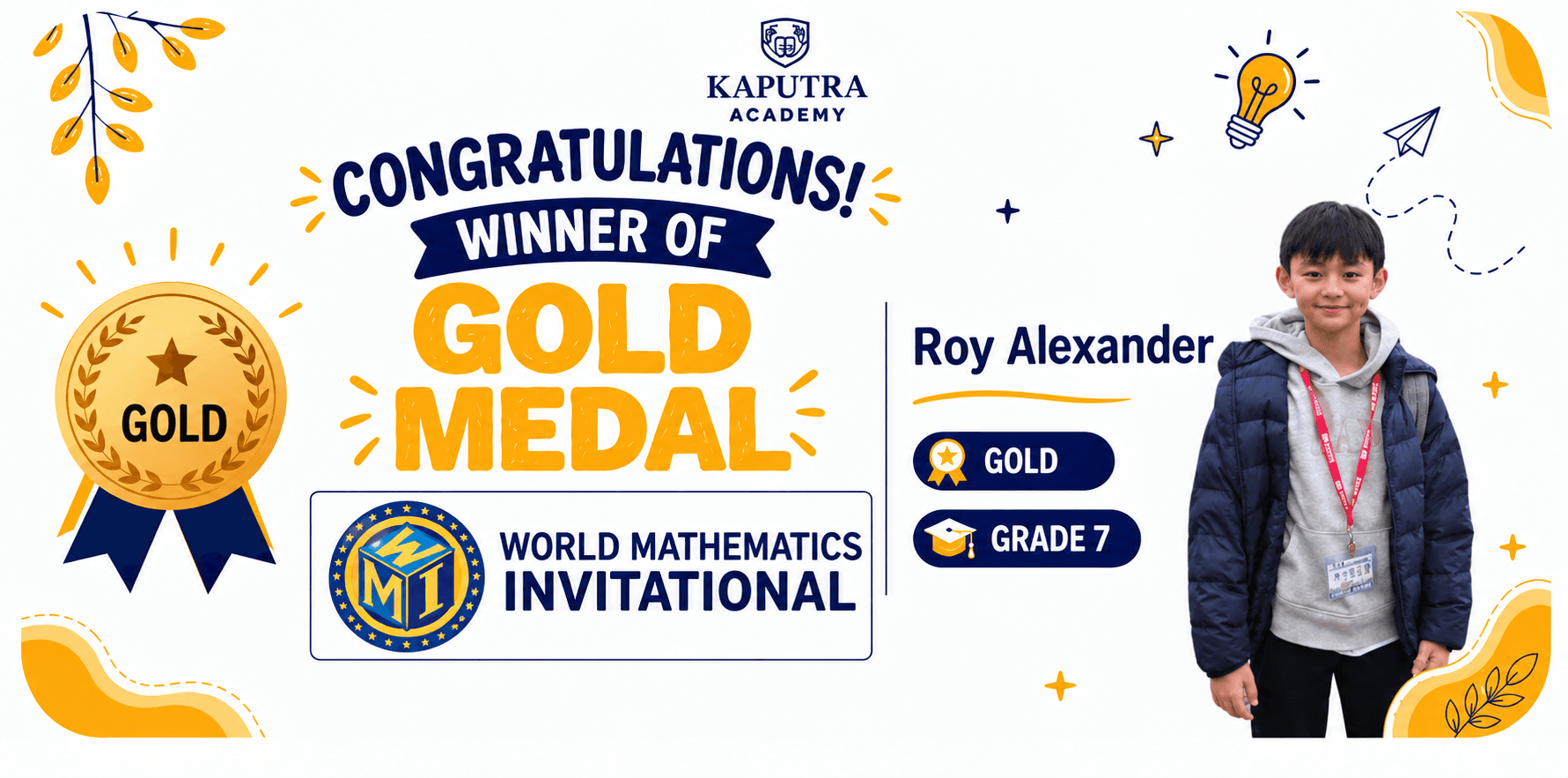 Singapore and Asian Schools Math Olympiad Medalist