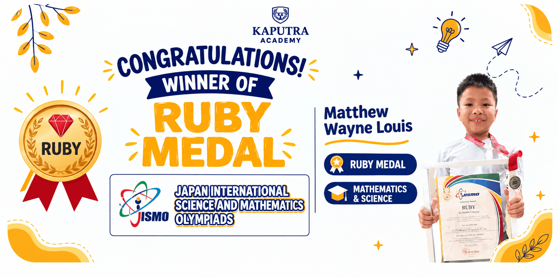 Singapore and Asian Schools Math Olympiad Medalist